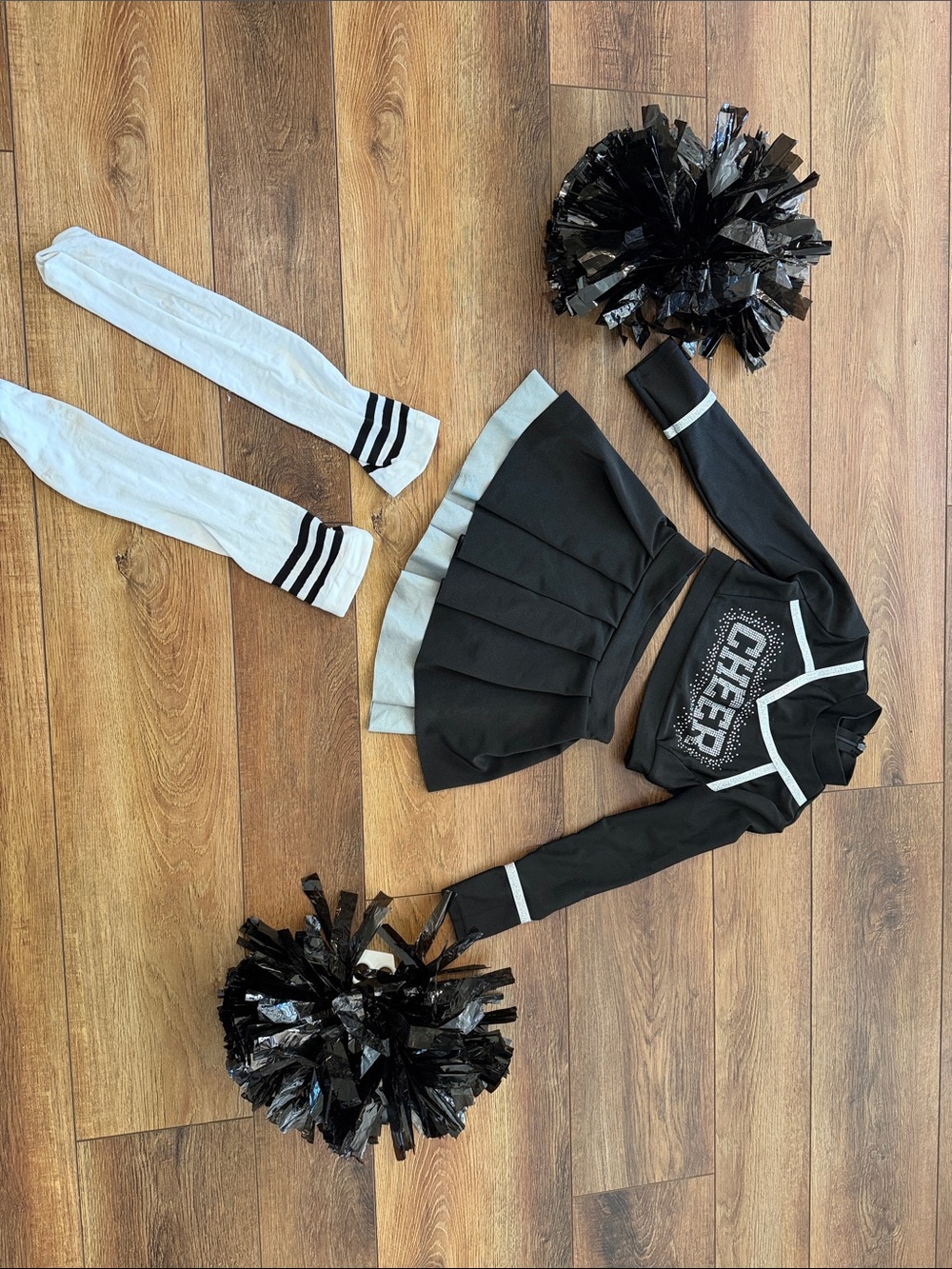 Black Cheerleader Costume Set